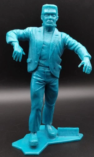 1963 Louis Marx & Universal Studios Frankenstein Monster Teal Blue 6" Figure