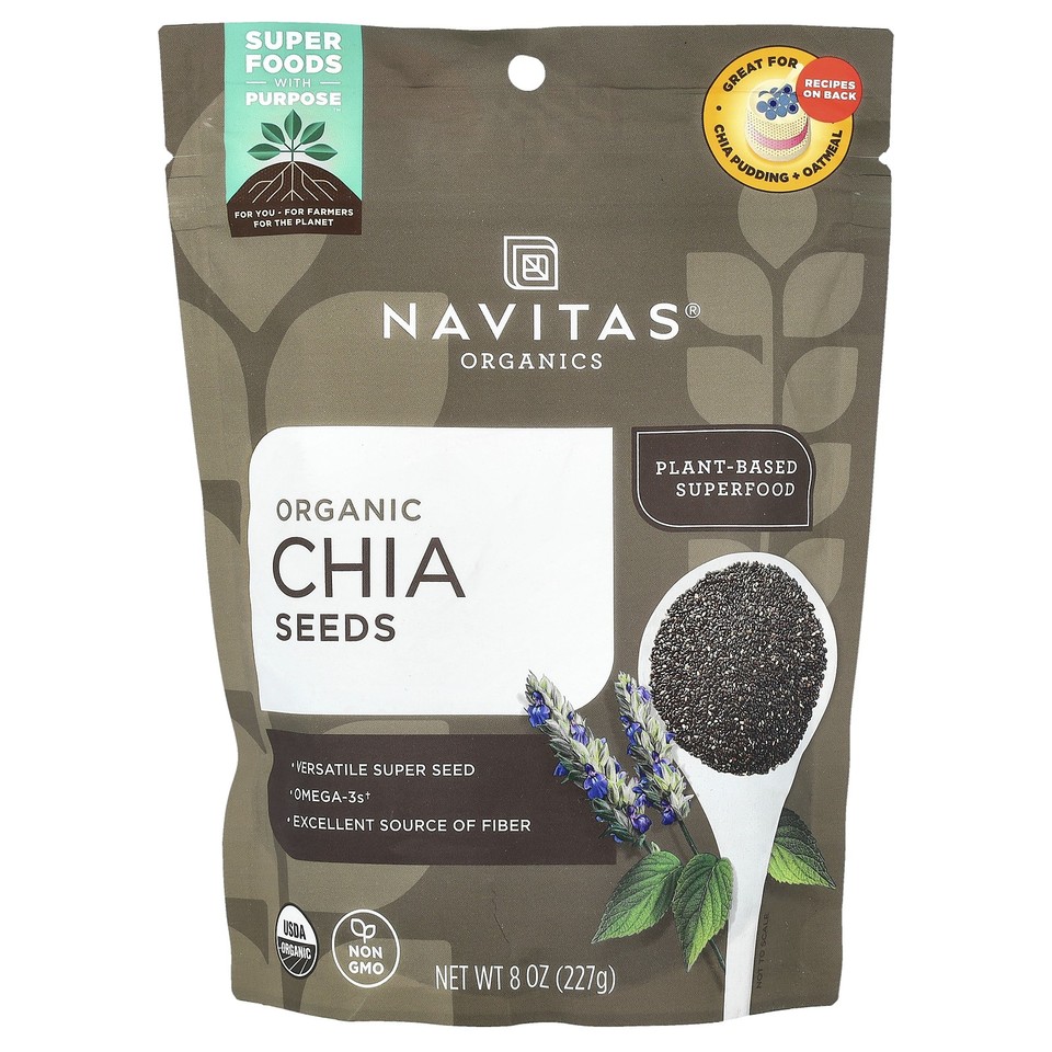 Organic Chia Seeds, 8 oz (227 g)
