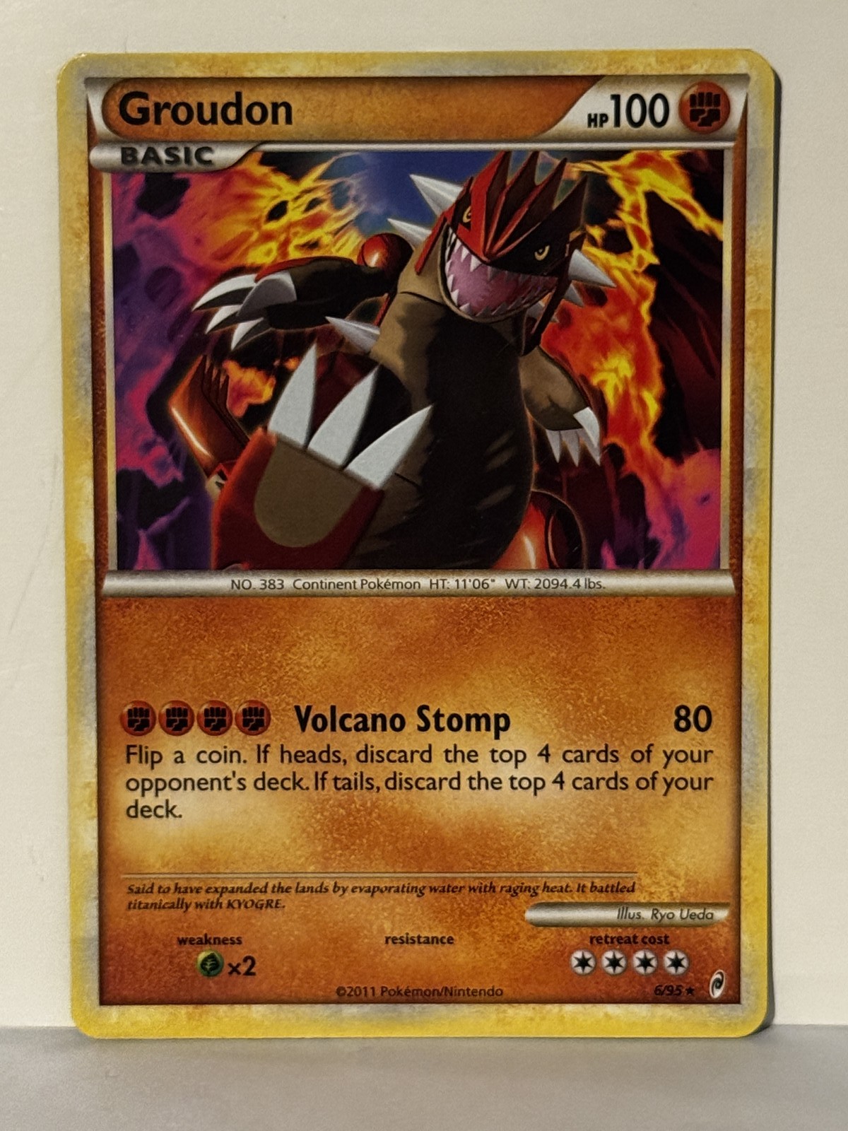 Groudon Non Holo 6/95 Call of Legends NM Pokemon Fast Ship