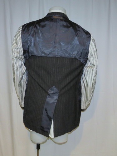 Brooks Brothers Golden Fleece Martin Greenfield Gray Stripe VTG 3/2 Suit 44L - Picture 13 of 17