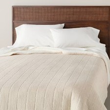 King Beige Textured Grid Quilt - Hearth  Hand with Magnolia