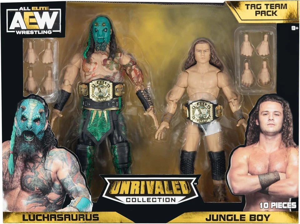 Paquete de 2 figuras AEW incomparables: Jurassic Express Foto 4 de 4