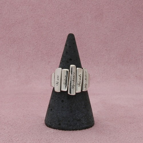 Sterling Silber Ring Schwestern zufällig Freunde nach Wahl Größe 8
