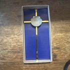 Plain Gold Plate  10" HANGING WALL CROSS -  For Church or Home — photo 1