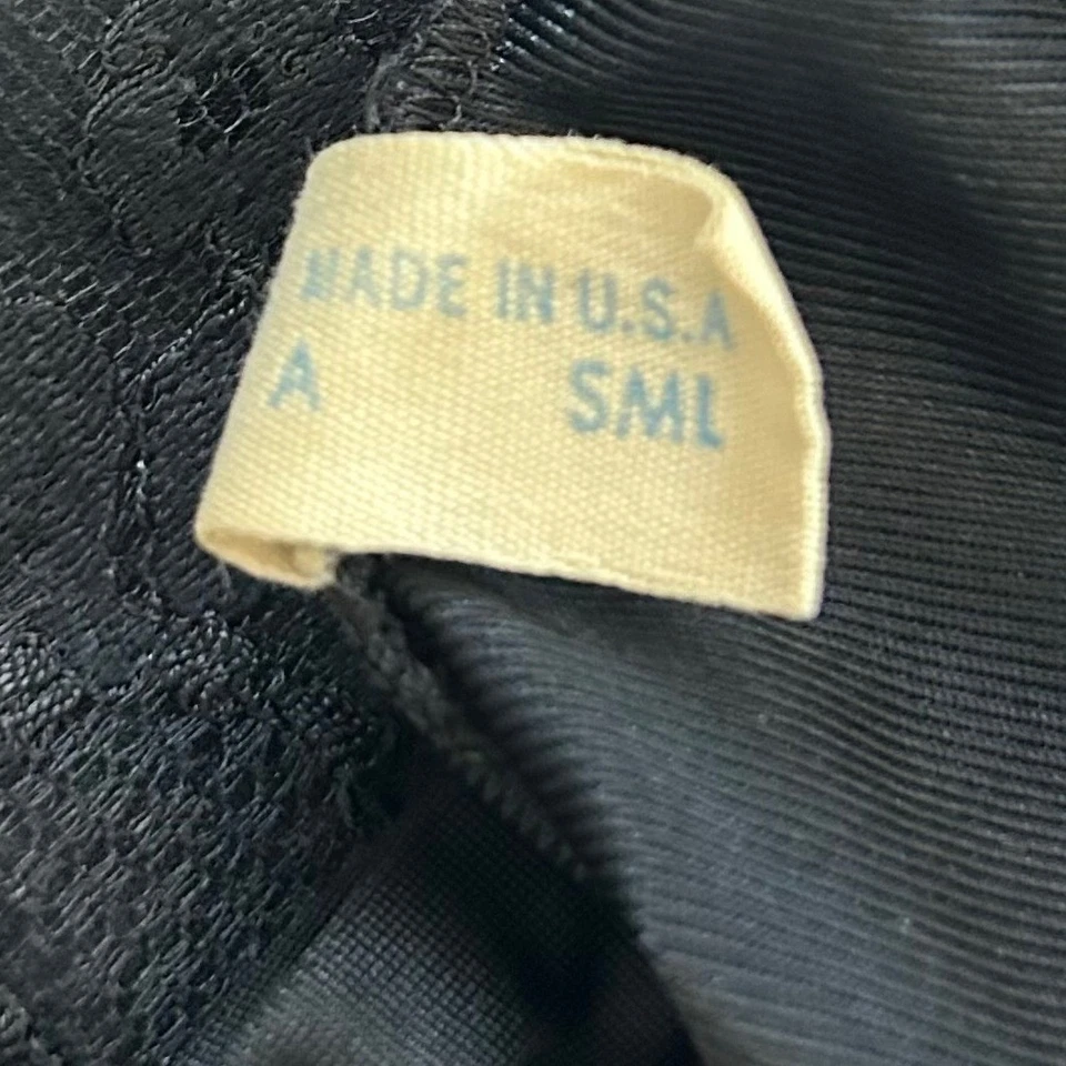 Falda sin cordones Van Raalte vintage negra de nailon con encaje recortada longitud midi para mujer pequeña Foto 4 de 4