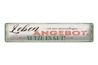 Blechschild Spruch 46X10 Cm Leben Ist Ein Einmaliges Angebot Nutze Es Gut Schild