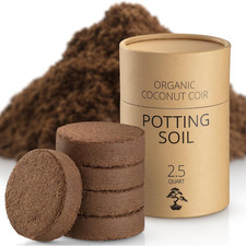 Coconut Coir Potting Soil for Indoor Plants - Expands to 2.5 Quart 5.5 Lb  Bo