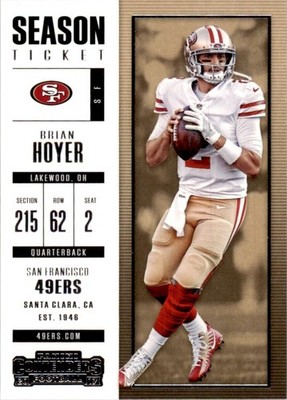 2017 Panini Contenders. Brian Hoyer (100) Football Cards. #55