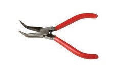 Excel Tools Spring Loaded Soft Grip Pliers 5-3/16in Bent-Nose, Carded 55590
