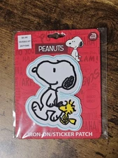 NEW Embroidered Snoopy & Woodstock Take A Walk Peanuts Iron Sew On Sticker Patch
