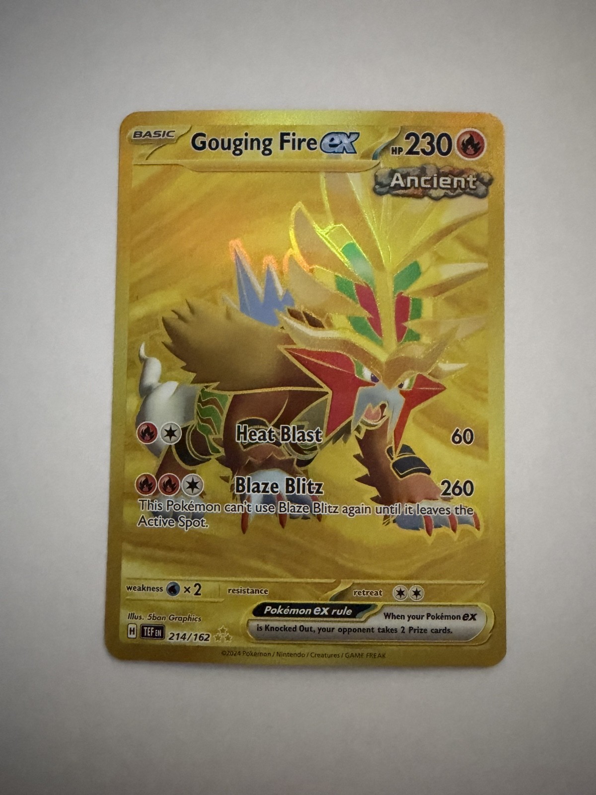 Gouging Fire ex 214/162 SV05: Temporal Forces Holo