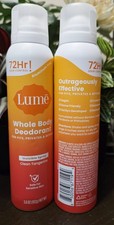 2 Pack Lume Whole Body Deodorant Spray Clean Tangerine Aluminum-Free 3.6 oz