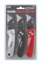 Tool Shop Folding Locking Utility Knife NEW IN PACKAGE! - RED, SILVER, BLACK