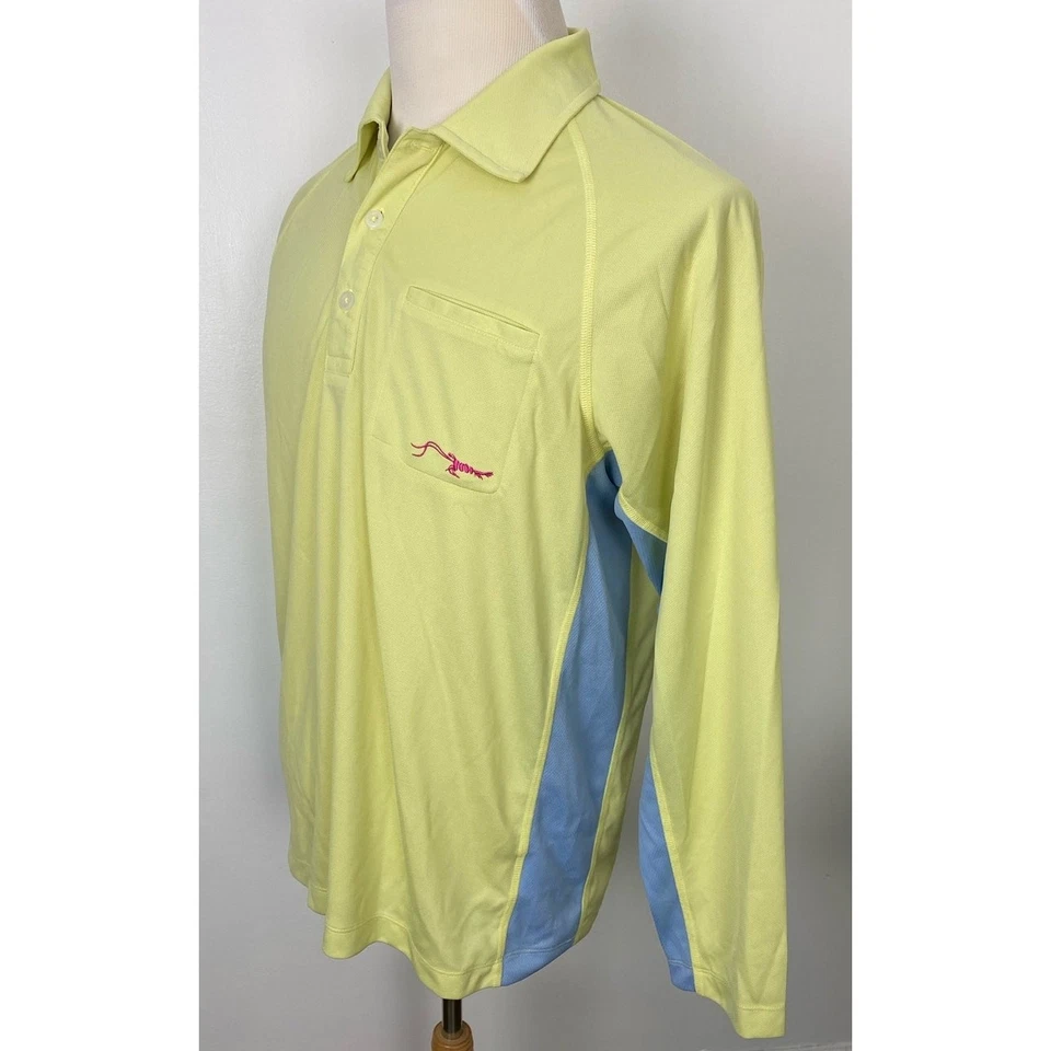 Hombre True Flies Rendimiento Bolsillo Manga Larga Atlético Polo, L Foto 2 de 4