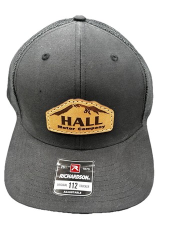 Hat Trucker Hall Motor Company Richardson Leather Patch NWOT
