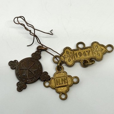 George A Parsons St John Ambulance Medal Medallion & H.N. Home Nursing Label
