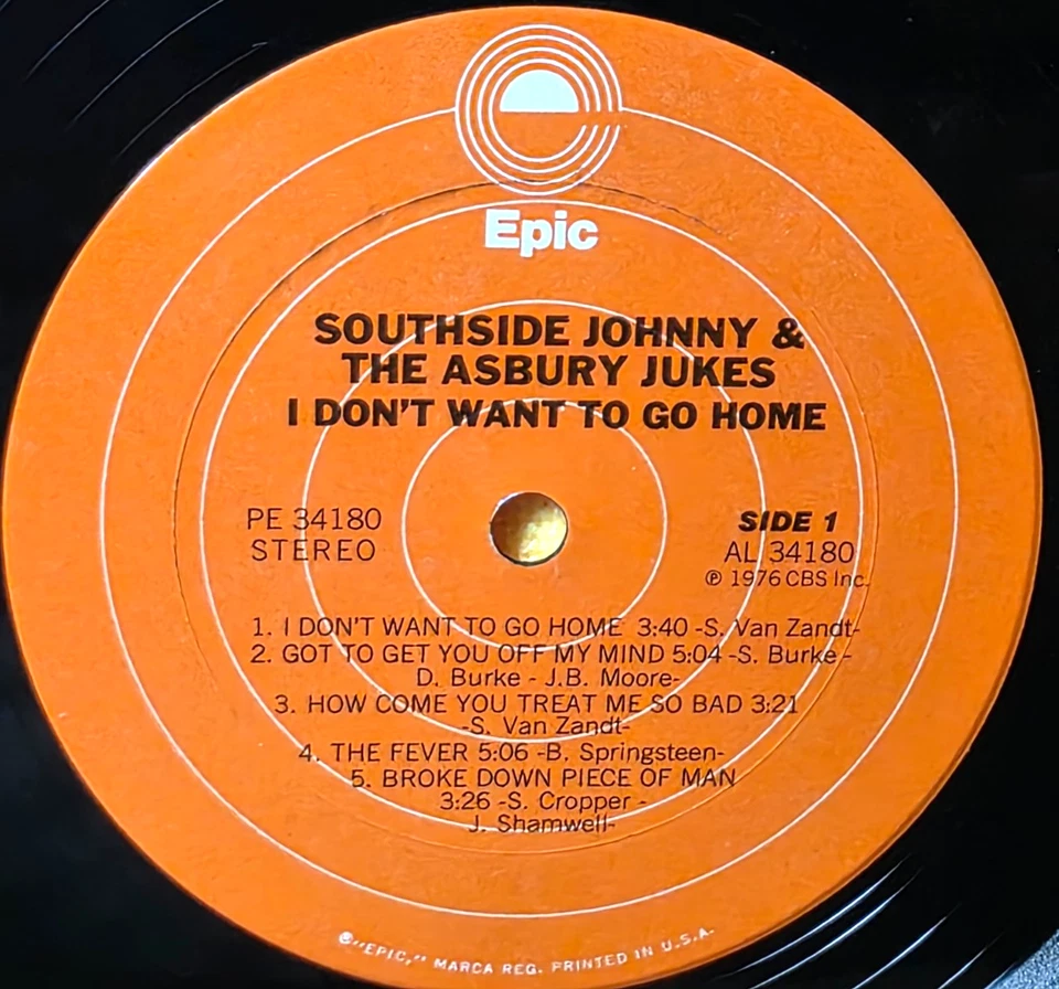 Southside Johnny &The Asbury Juke~I Don't Want To Go Home EPIC  PE34180 NM/VG+ - Image 3 of 3