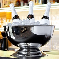 Champagnerkühler Edelstahl 10L Flaschenkühl...
