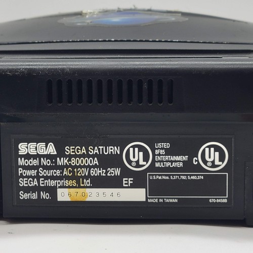 Sega Saturn Model 1 Video Game Console Black MK-80000A - Picture 7 of 8