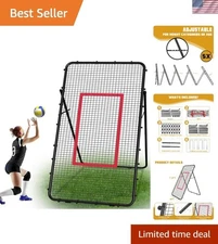 Multi-Sport Training Equipment - 7x4 Ft Volleyball Rebounder