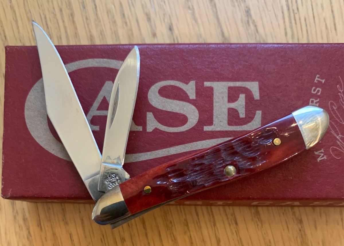 CASE MY FIRST CASE RED PEANUT KNIFE NEVER USED IN BOX #6220