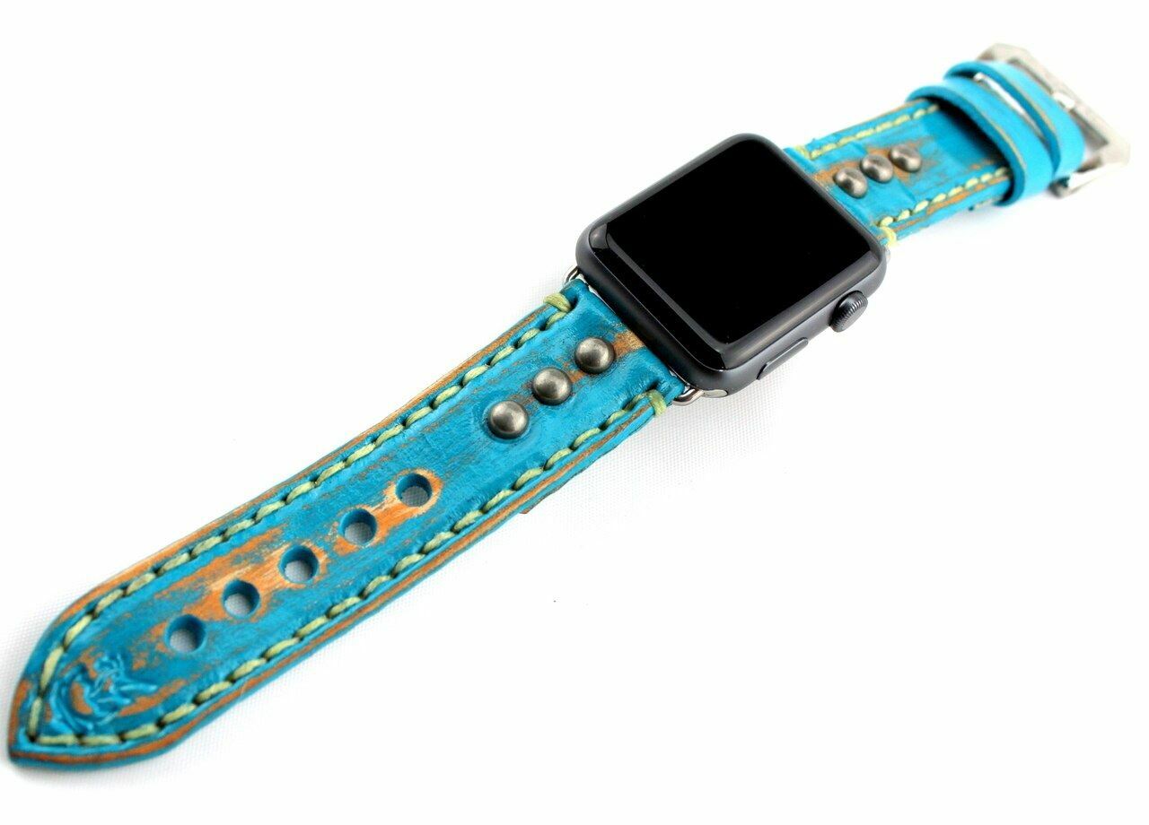 Turquoise Leather apple watch strap eBay