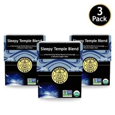 Buddha Teas Organic Sleepy Temple Blend Tea 18 Bags Caffeine Free - Pack of 3
