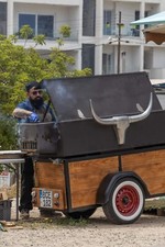 Mobile BBQ Trailer - Wood/ Charcoal & gas Food Trailer / Catering Trailer