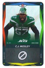C.J. Mosley 2024 UNO Elite NFL FOIL Wild Card Blue Green Red Yellow SSP NY Jets!