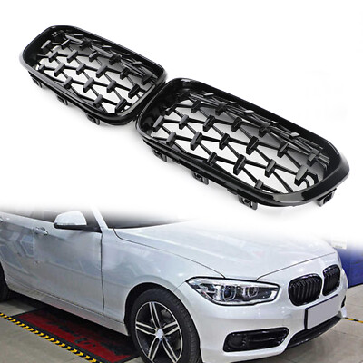 Meteor Black Front Kidney Grille Fit For BMW 2015-2017 1 Series F20/F21 US