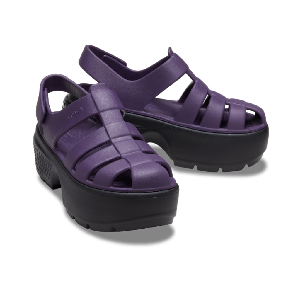 NEW CROCS STOMP FISHERMAN SANDAL 209938 Dark Iris PURPLE | eBay