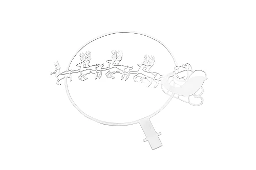 LED Tischleuchte Shadow Weihnachten Lampe Nikolaus Projektion Schatten kabellos  - Bild 3 von 3