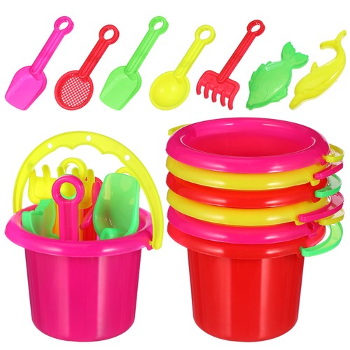 24 Pcs Beach Toy Set Child Mini Sand Buckets Outdoor Toddler Toys