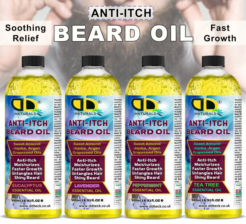 DD TECK Best Cologne Anti-Itch Beard Oils for Men Beard Growth, Conditioning Moisturize