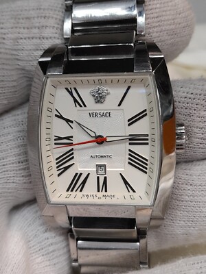 VERSACE MEDUSA AUTOMATIC WLA99 UNISEX WHITE DIAL LUXURY DESIGNER