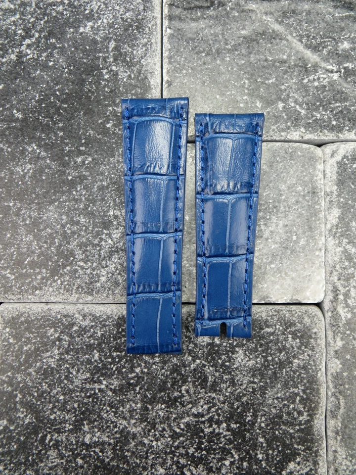 20mm Leather Strap White Red Orange Blue Watch Band Rolex Daytona Regular x1 O - Image 4 of 4