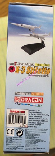 DRAGON WINGS 51028 1/144 Plastic Model DOUGLAS X-3 STILETTO Scale Ready - Picture 5 of 5