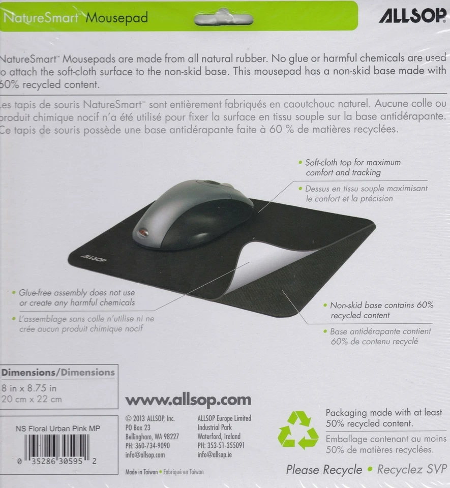 Naturesmart Mouse Pad Floral Urban Pink(New/ In Original Packaging) - Image 2 of 2