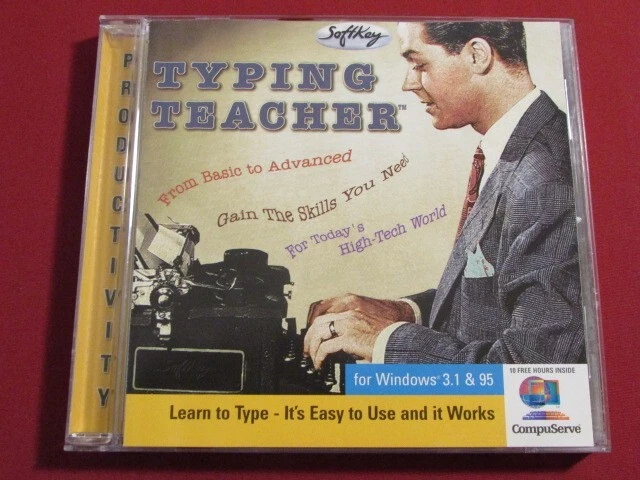 SOFTKEY TYPING TEACHER 1996 CD ROM FOR WINDOWS 3.1 & 95 TTW344BE-CD VG+++++ OOP - Image 3 of 4