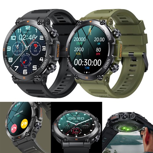 Military Smart Watch for Men(Answer/Make Calls) Rugged Tactical Fitness Tracker - Photo 15 sur 18