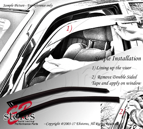 Vent Shade Window Visors Deflector Ford Focus 00-07 ZX3 3D Hatchback Only 2pcs - Bild 3 von 5