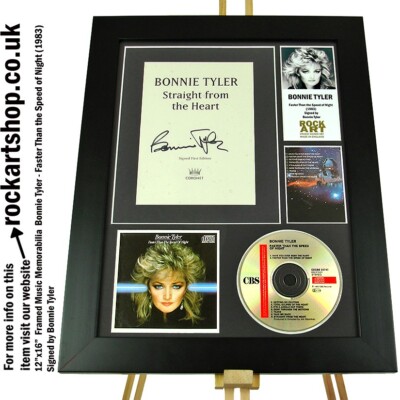 Bonnie Tyler SIGNED Faster Than the Speed of Night Autographed Framed WORLD SHIP