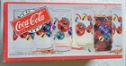 Vintage 1995 Indiana Glass Coca Cola Colorful Logo Glass Set of 8 Multi Color