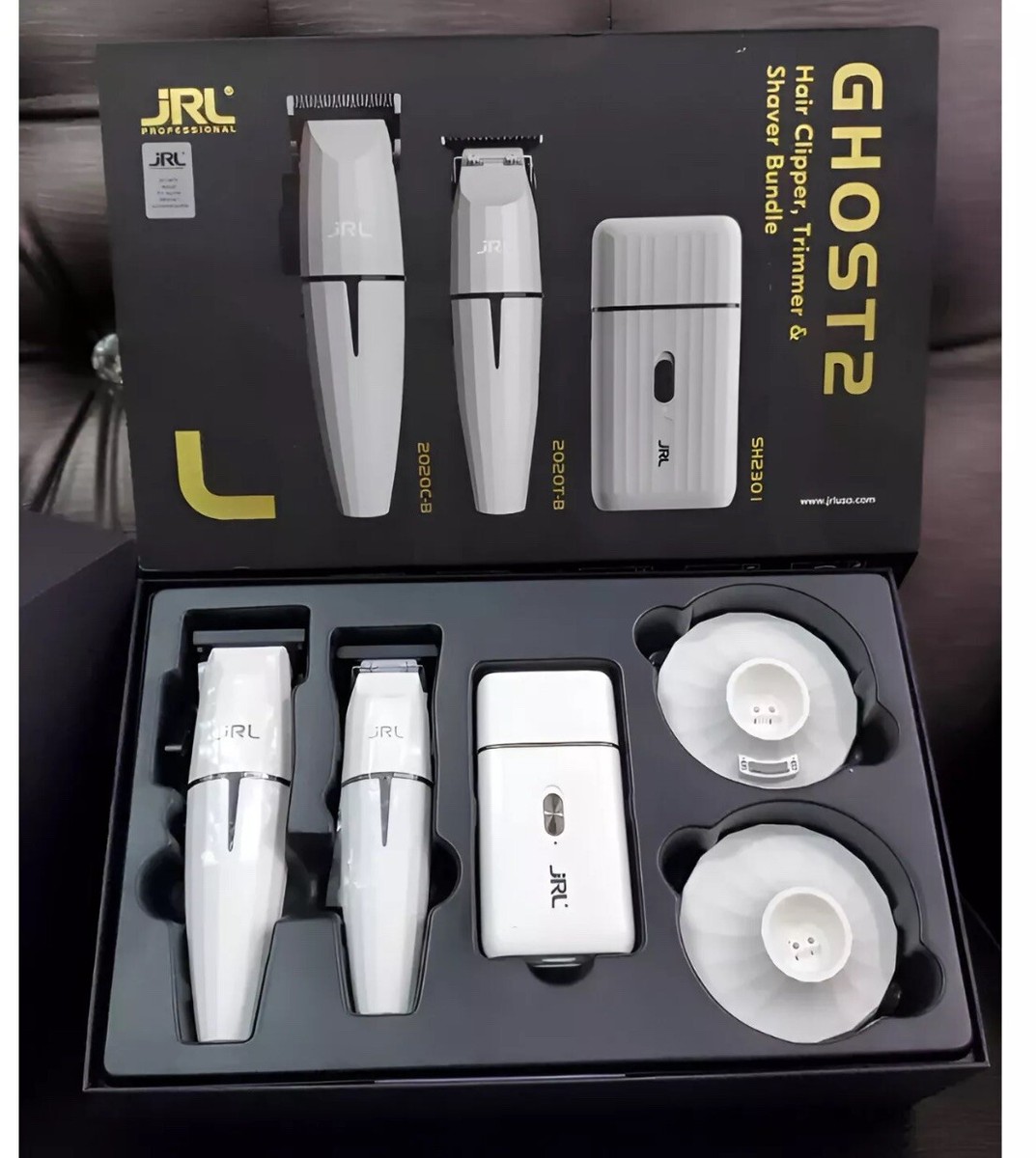 JRL GHOST2 ヘアクリッパー・トリマー・シェーバーセット JRL Ghost 2 Clipper, Trimmer, and Shaver Combo Set