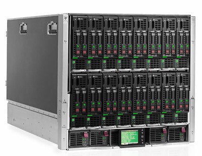 HPE ProLiant C7000 G2 + 16x BL460c G8 Blades 2x E5-2690v2 128GB RAM 2x 146GB HDD