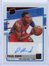2020-21 Panini Clearly Donruss Red Rookie Auto #RRA-PRD Paul Reed #49/49
