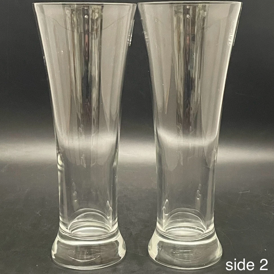 Luigi Bormioli Light & Music Pilsner Glasses 2pc Set Made in Italy 8.5"tall 15oz - Image 4 of 4