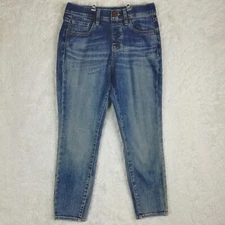 Jag Womens Jeans Valentina Skinny Crop Denim Blue Med Wash High Rise Petite 2P