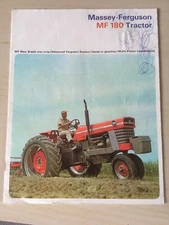 Massey-Ferguson MF 180 MF180 Tractor Color Brochure, 18 pg. original vintage '64