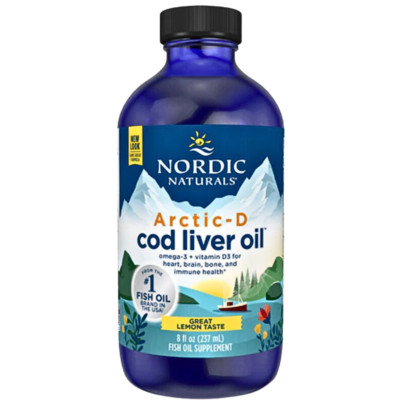 Nordic Naturals Arctic-D Lebertran 1060mg Omega-3 - 237ml Zitrone Kognitiv